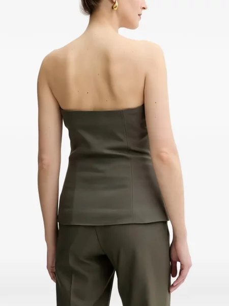 Top Morgan bez ramiączek zielony