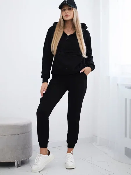 Trenirka Kesi okrasni žepi črna