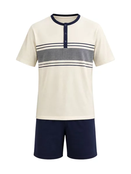 Zd ZERO DEFECTS Pijama scurtă Modal Duna bleumarin