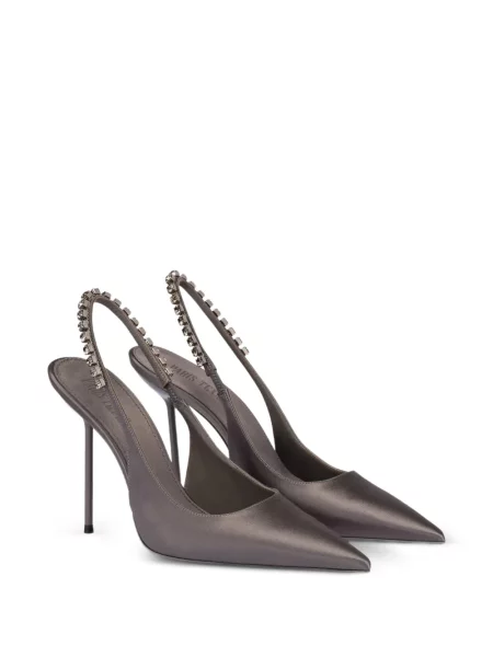 Pantofi cu toc Paris Texas slingback gri