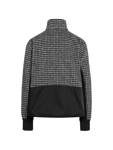 Φούτερ με φερμουάρ Moncler Grenoble houndstooth μαύρο