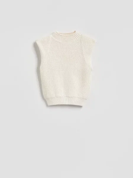 Reserved Жилетка з підплічниками кремовий 