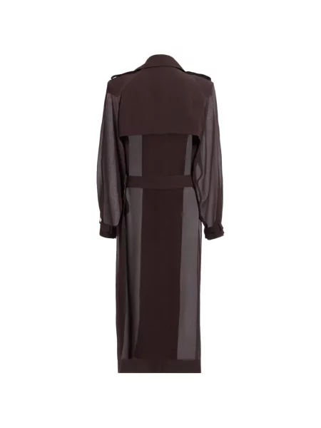 Trenci Elie Saab cu două rânduri de nasturi maro