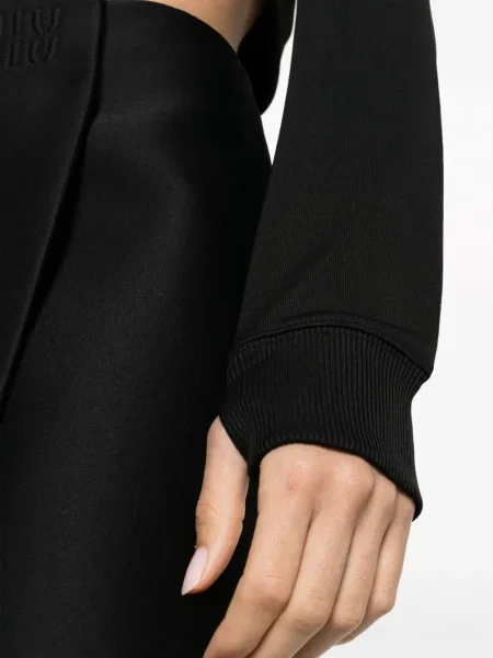 Hanorac cu glugă Courreges negru