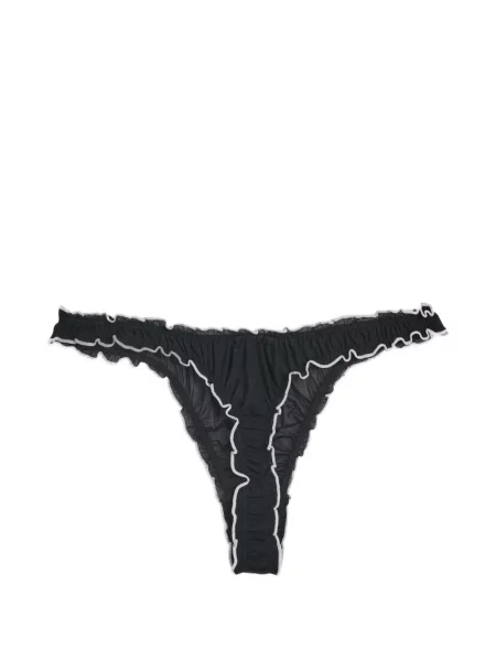 Tinklinės stringai Juicy Couture su raukiniais ruda