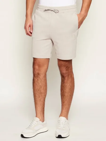 BOSS Pantaloni scurți sport deschis gri