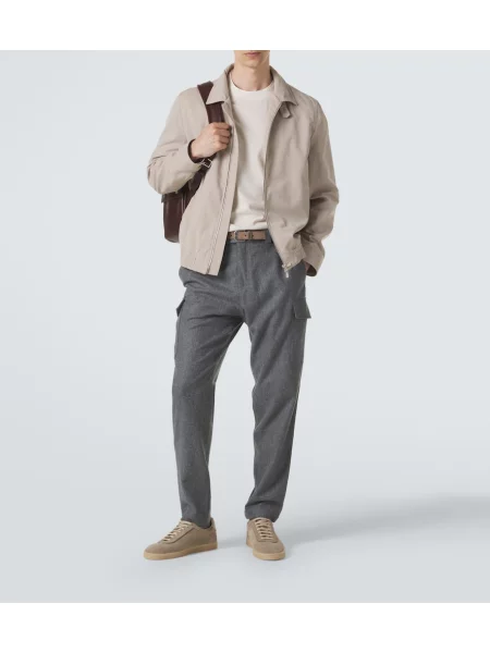 Tricou Brunello Cucinelli din jerseu bej