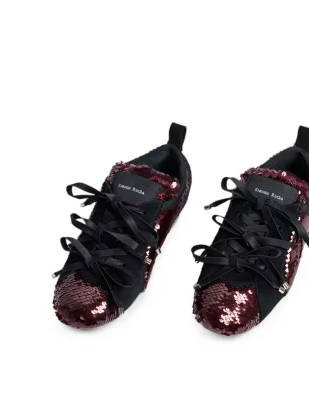Sneakerși Simone Rocha cu paiete roșu