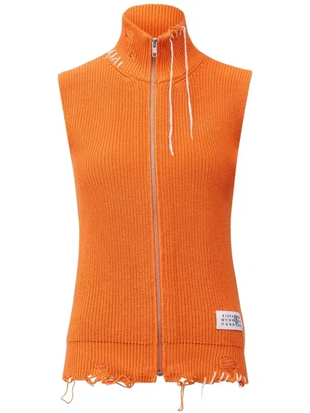Cardigan Mm6 Maison Margiela tricotate portocaliu