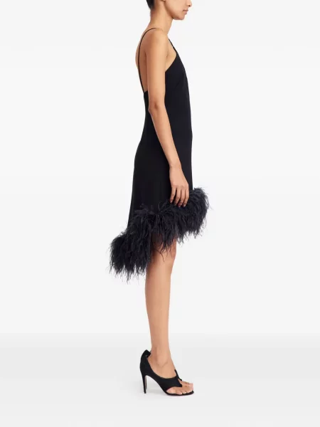 Rochie mini 16arlington cu pene de costum negru