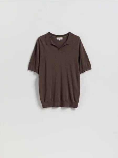 Tricou polo Reserved maro