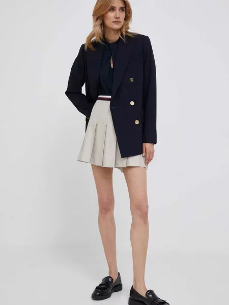 Вовняний піджак Lauren Ralph Lauren двобортний однотонна синій