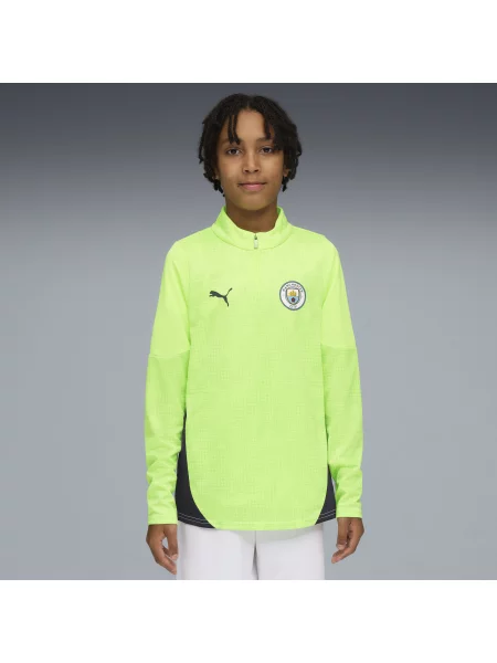 PUMA Młodzieżowa bluza treningowa Manchester City z zamkiem Odzież żółty