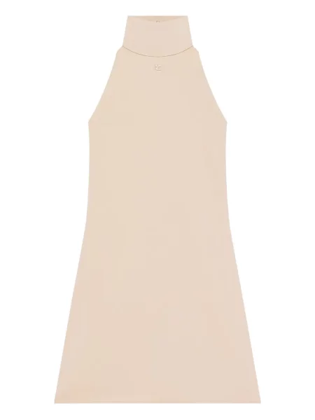 Rochie mini Courreges fără mâneci cu gât halter de costum