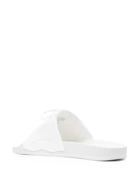 Чехли Maison Margiela с връзки с дантела бяло