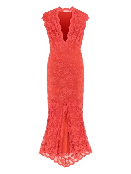 Rochie maxi Balensi din dantelă de costum roșu
