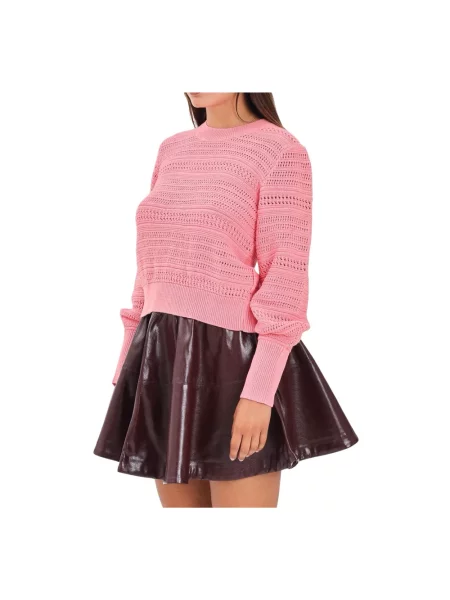 Sweter Akep wełniany różowy