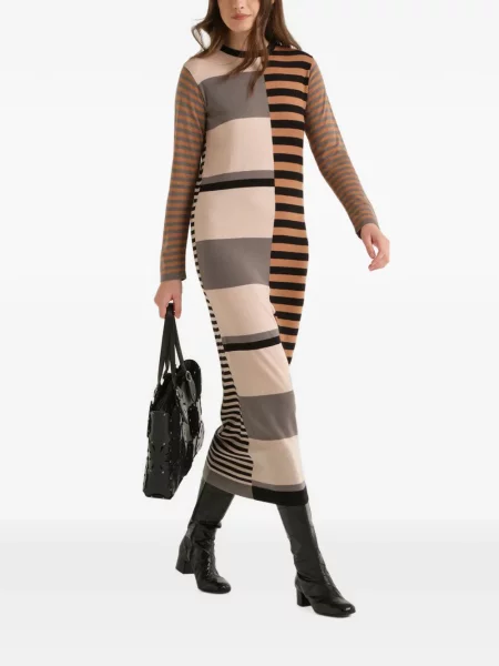 Lung rochie midi Maliparmi tricotate roșu