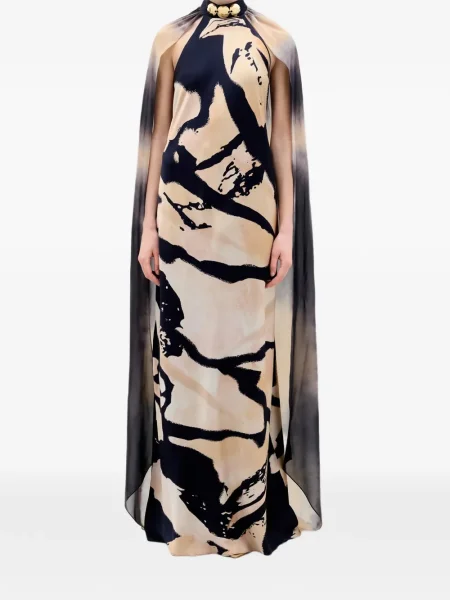 Rochie maxi Silvia Tcherassi cu gât halter de costum