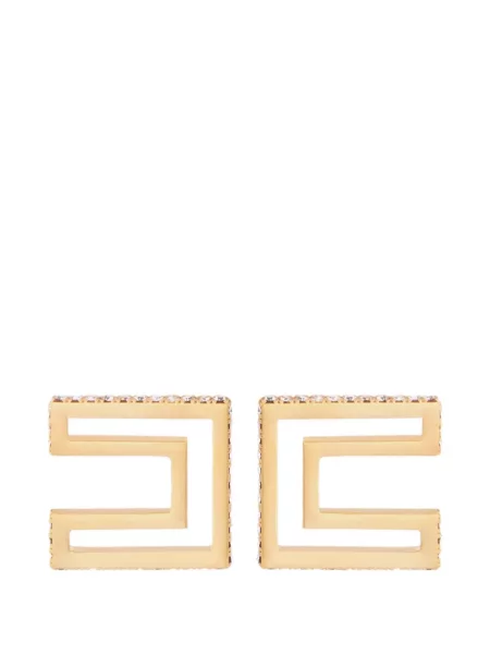 Обеци Elisabetta Franchi с автограф златисто