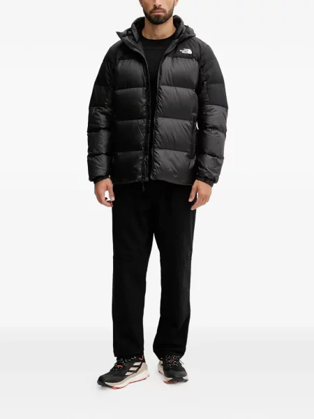 Geacă cu puf The North Face cu glugă negru
