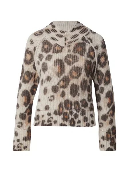 Marc Cain Pulover maro coniac / maro închis / natural alb