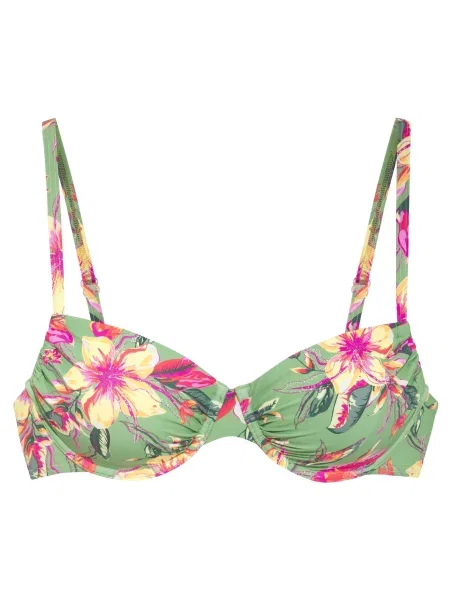 LASCANA Bikini zgornji del svetlo / temno / svetlo oranžna / fuksija zelena