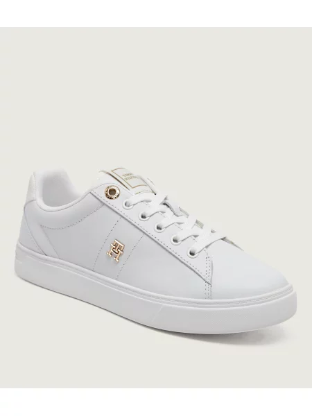 Sneakerși Tommy Hilfiger din piele alb