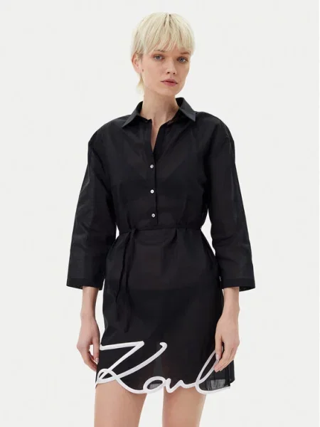 KARL LAGERFELD Сукня-сорочка чорний