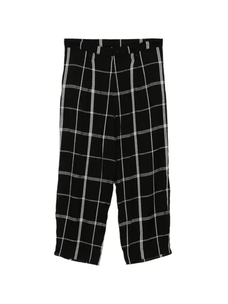 Pantaloni Limi Feu în carouri negru
