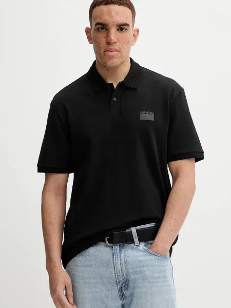 HUGO polo de uni negru