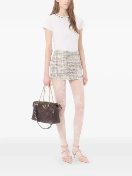 Tricou Valentino Garavani din jerseu alb