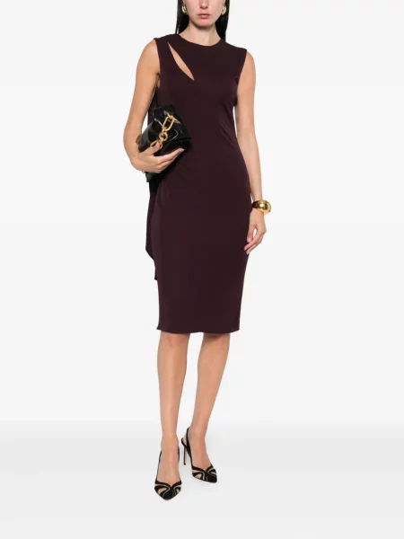Rochie midi Tom Ford până la genunchi de costum violet