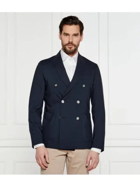 BOSS BLACK De lână sacou | stretch negru