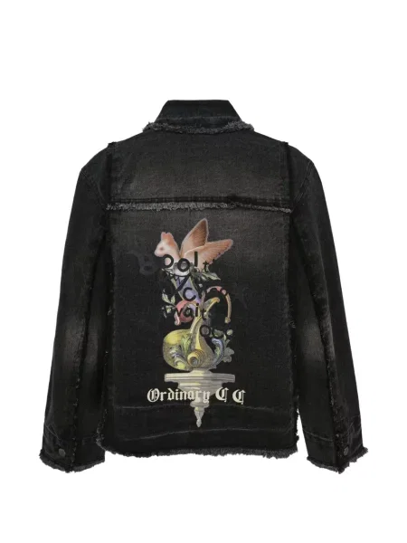 Geacă de blugi Ordinary Couture Code cu imagine negru