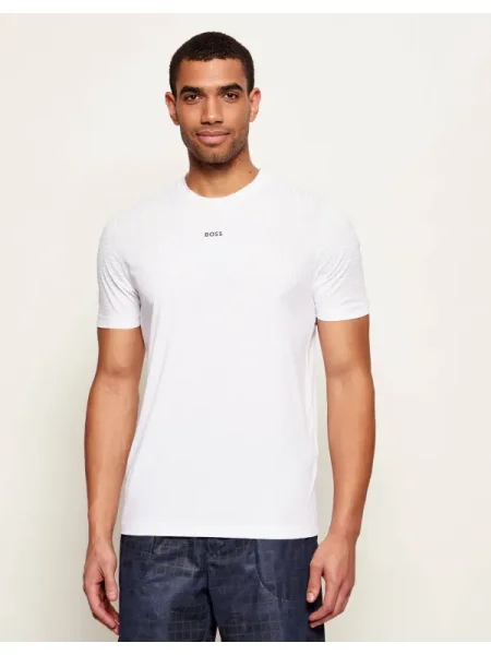 BOSS GREEN Tricou TS_Active Push alb