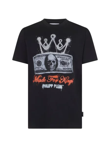 Tricou Philipp Plein din jerseu negru