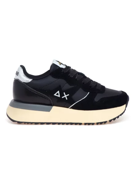 Sneakersy Sun68 skórzane czarne