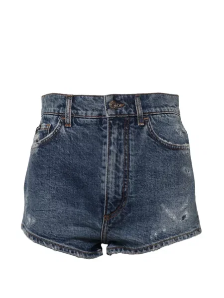 Pantaloni scurți Dolce & Gabbana zdrențuiți albastru