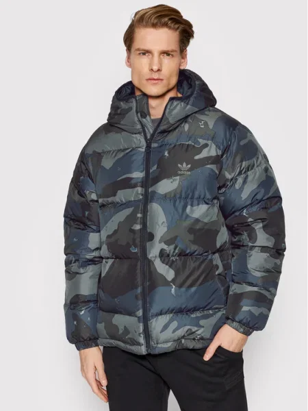Adidas Geacă din puf Camo verde