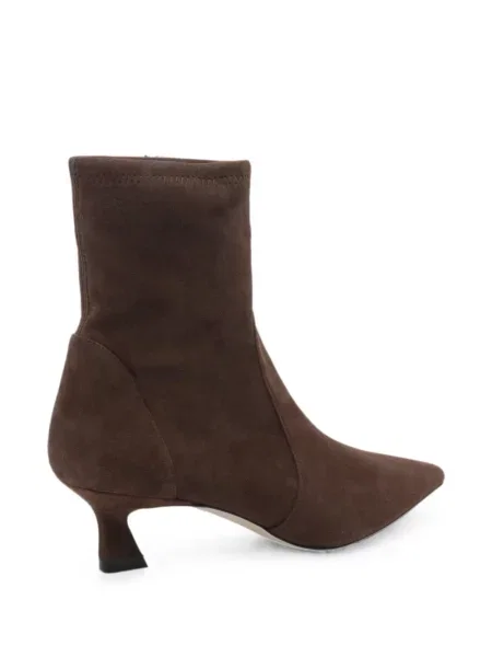 Cizme scurte Stuart Weitzman din piele de căprioară maro