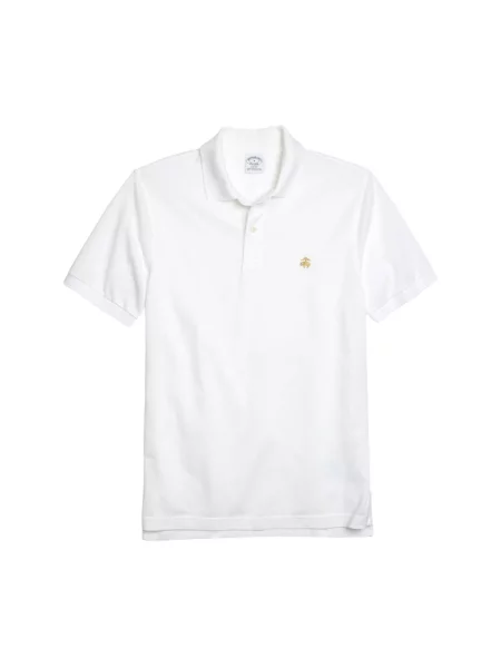 Koszulka polo Brooks Brothers z krótkim rękawem biała