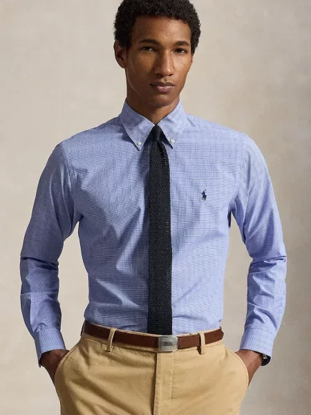 Polo Ralph Lauren cămașă pentru bărbați din cu albastru