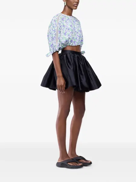 Bluzka Rabanne w kwiatki o krotszym kroju fioletowa