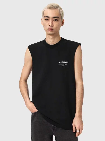AllSaints Tricou UNDERGROUND negru alb