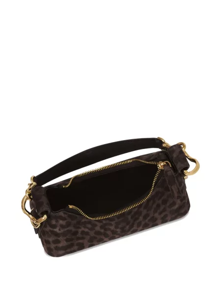 Geantă Potamy cu model leopard maro
