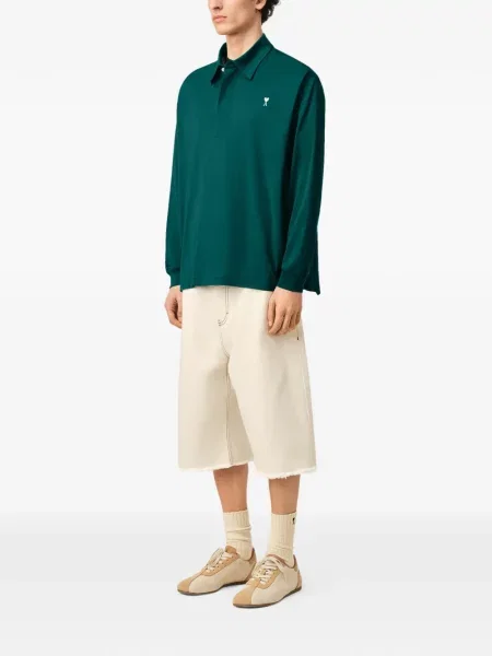 Tricou polo Ami Paris verde
