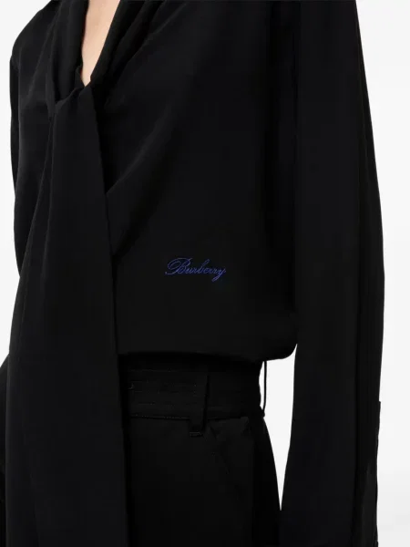 Bluză Burberry de mătase negru