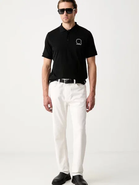 Tricou polo Karl Lagerfeld negru