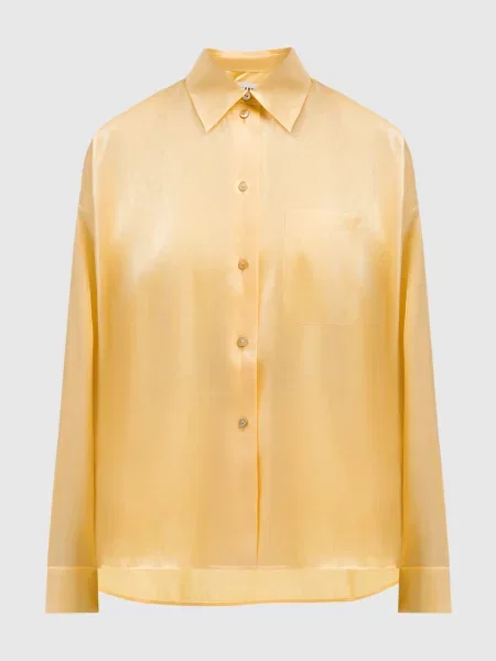 Атласна блуза MAGNOLIA Aeron жовта